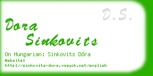 dora sinkovits business card