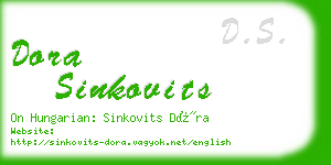 dora sinkovits business card